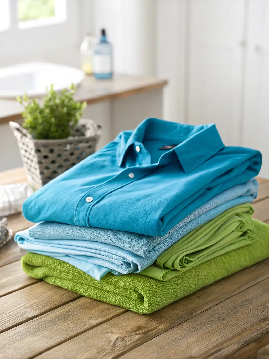 A neatly folded stack of freshly laundered white towels, showcasing the crispness and cleanliness achieved by Aggies Cleaning and Laundry's services.